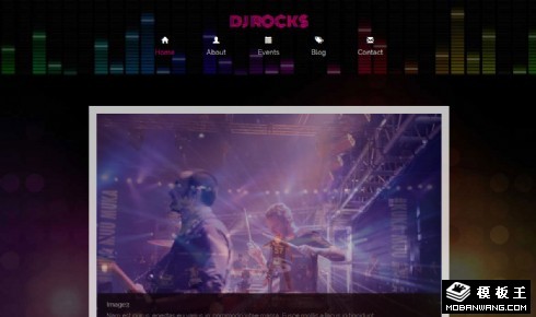 DJ摇滚乐队响应式网页模板
