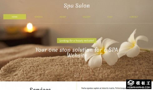 SPA理疗服务响应式网页模板