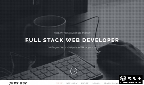 简洁团队产品展示响应式网页模板