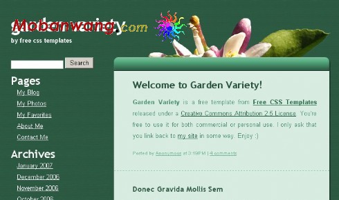 绿色花卉养植信息网页模板