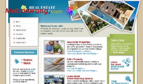 房地产代理公司网页模板