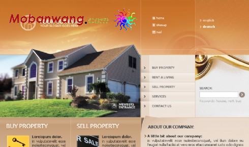 房地产中介公司网页模板