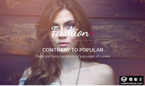 时尚模特造型响应式网页模板