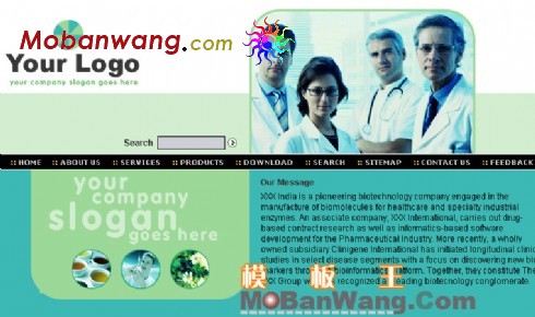 医疗研究机构网站模板