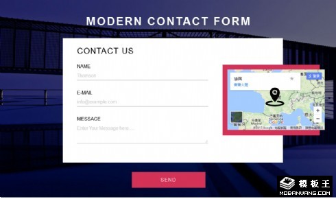 联系方式提交表单响应式网页模板