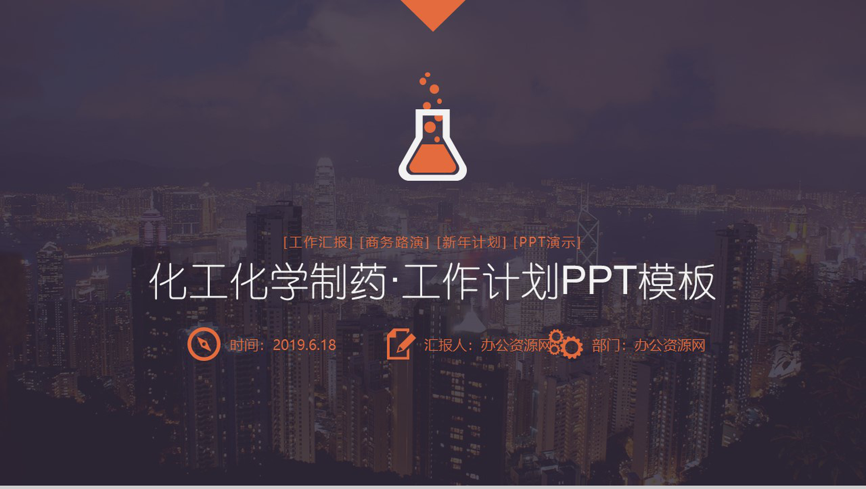 化工化学制药工作计划年度汇报PPT模板