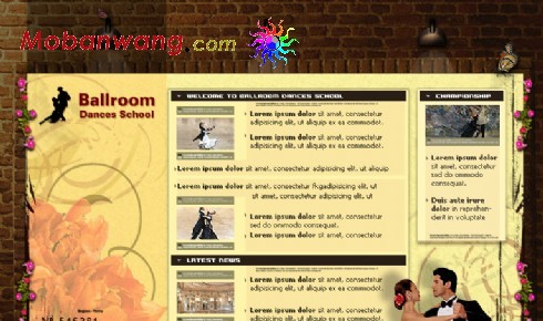 舞蹈学校网页模板