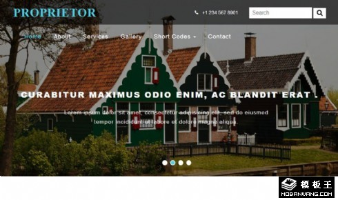 不动产业主交易动态响应式网页模板