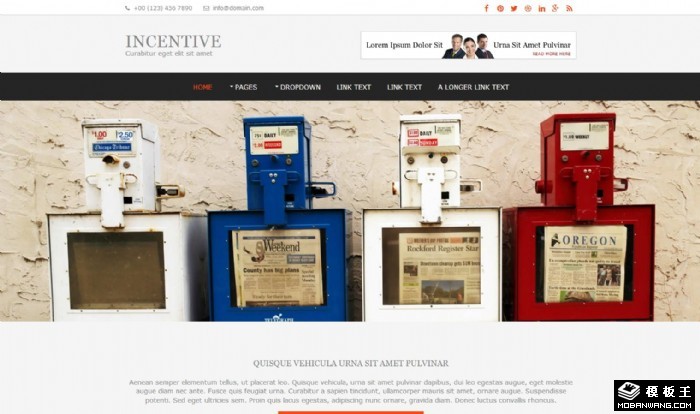 产品功能业务展示网页模板