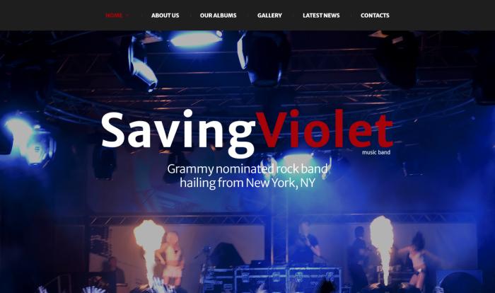摇滚乐队官方动态网站模板