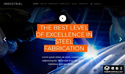 钢铁制造工业响应式网站模板