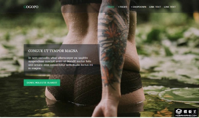 纹身设计业务展示网页模板