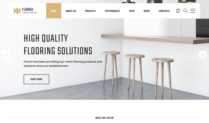 地板建材品牌着陆页模板