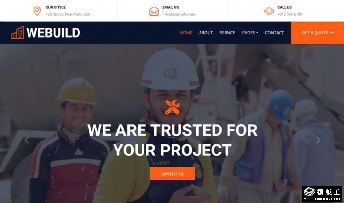 项目施工展示网页模板