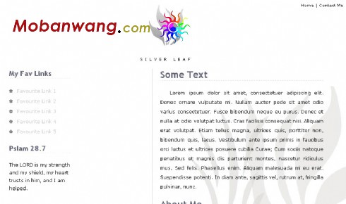 银色叶子BLOG网页模板