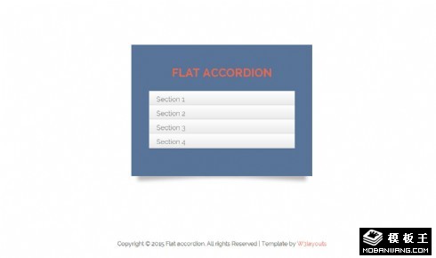 手风琴菜单响应式网页模板