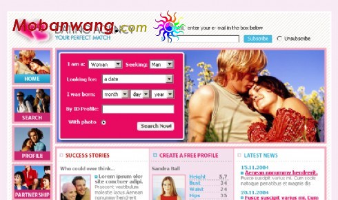 婚介公司网页模板