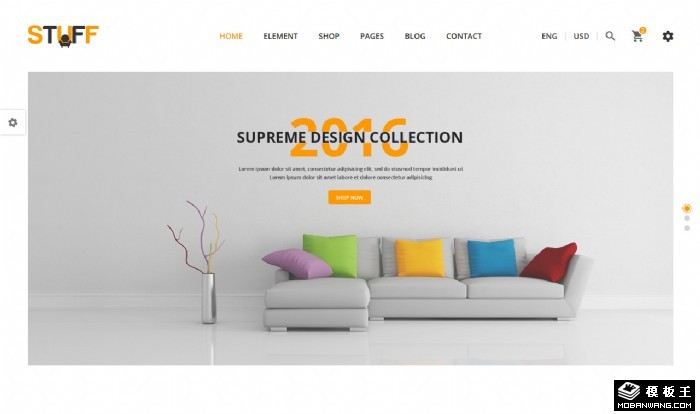 现代家居设计商城网站模板