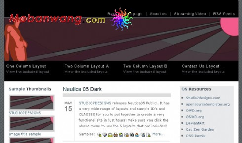 紫黑色公司网站模板