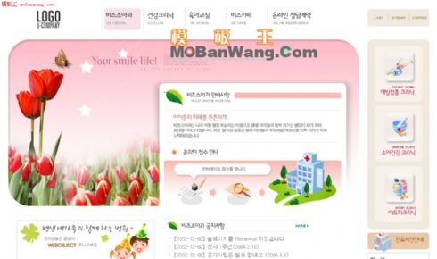 韩国红玫瑰医院主题模板