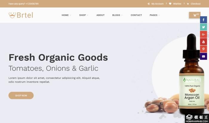有机精油产品电商网站模板