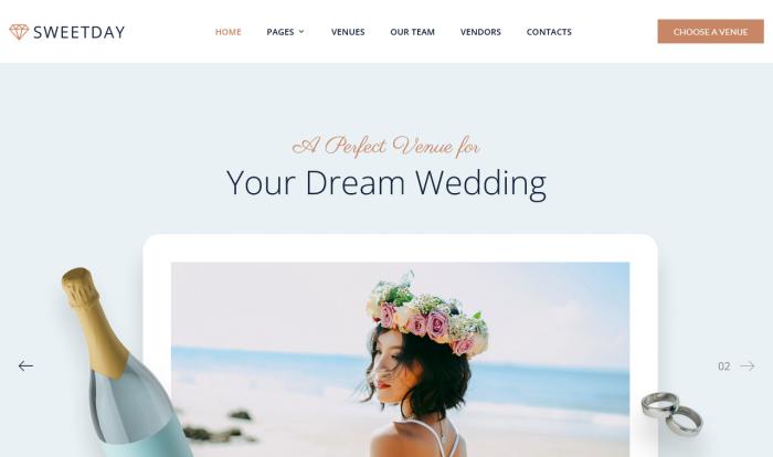 完美婚礼策划服务网站模板