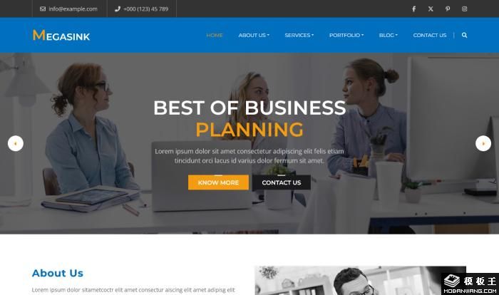 商务营销咨询公司网站模板