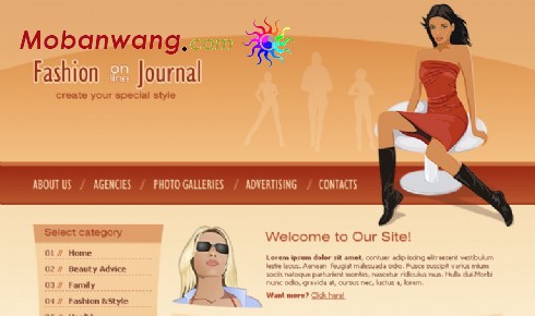 流行时尚杂志网页模板