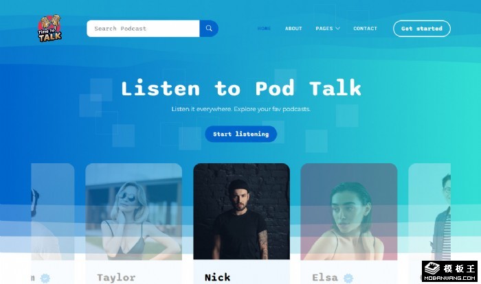 播客平台网站模板