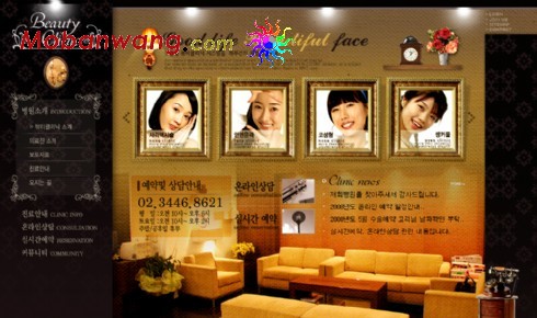 古典风格美容诊所网页模板