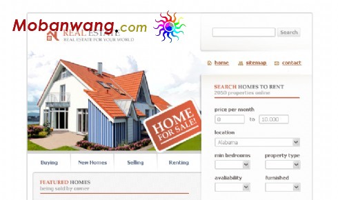 房屋信息中介网页模板