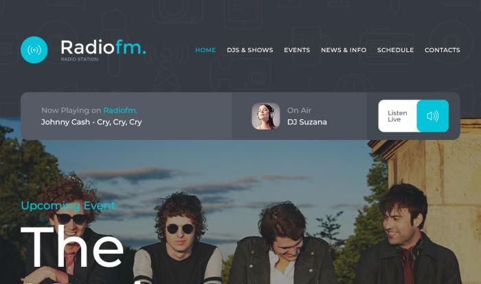 精品音乐电台官网模板