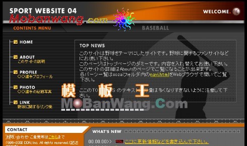 棒球俱乐部网页模板