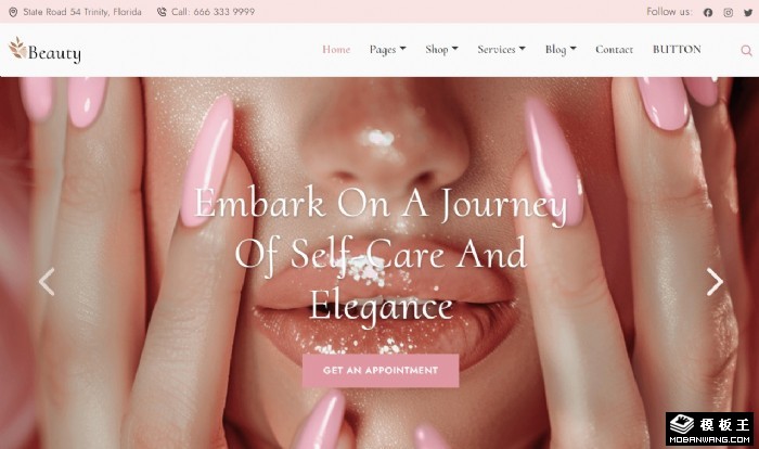 美容美甲中心网站模板