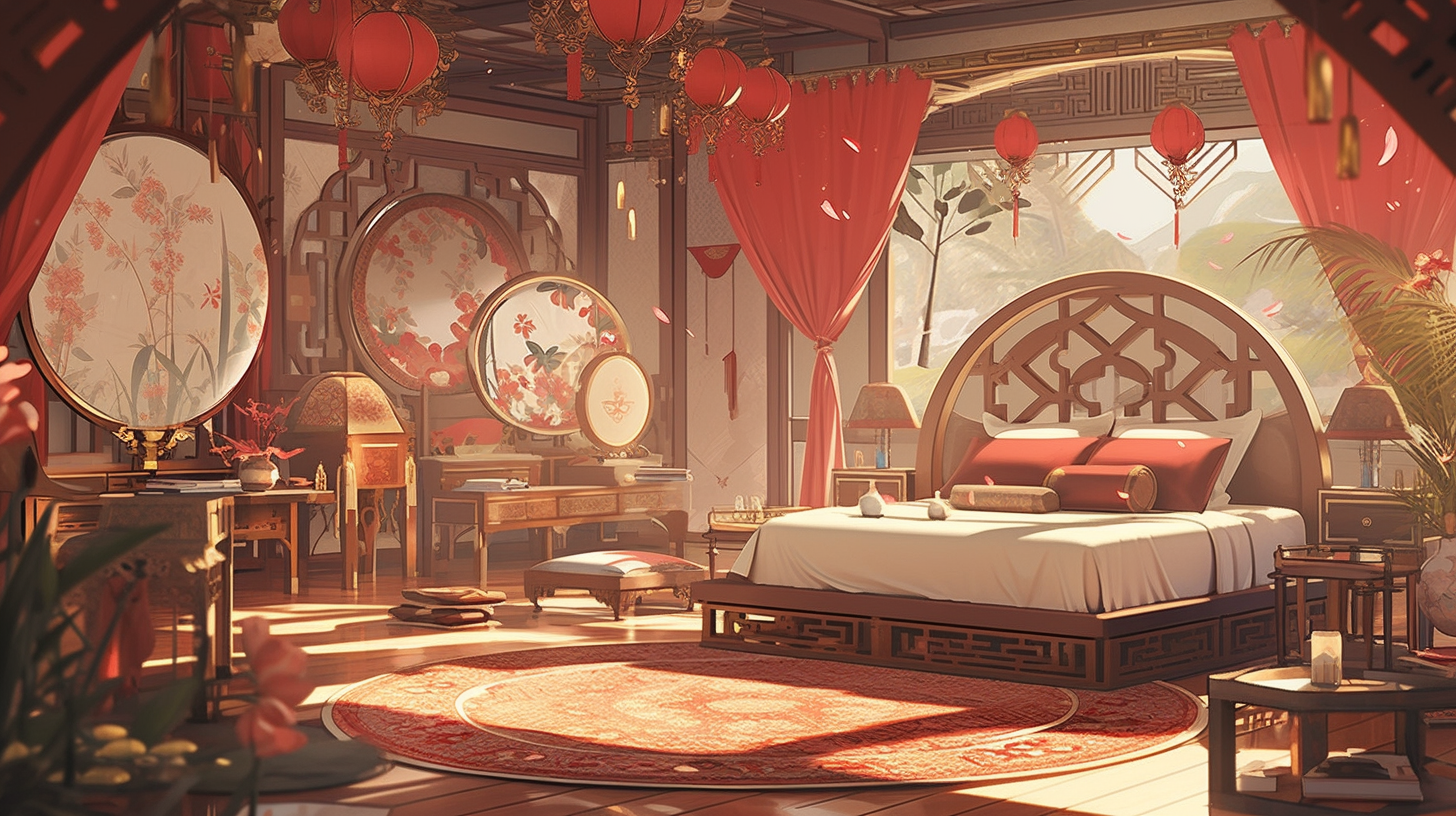 AI绘画仙侠古风背景图片