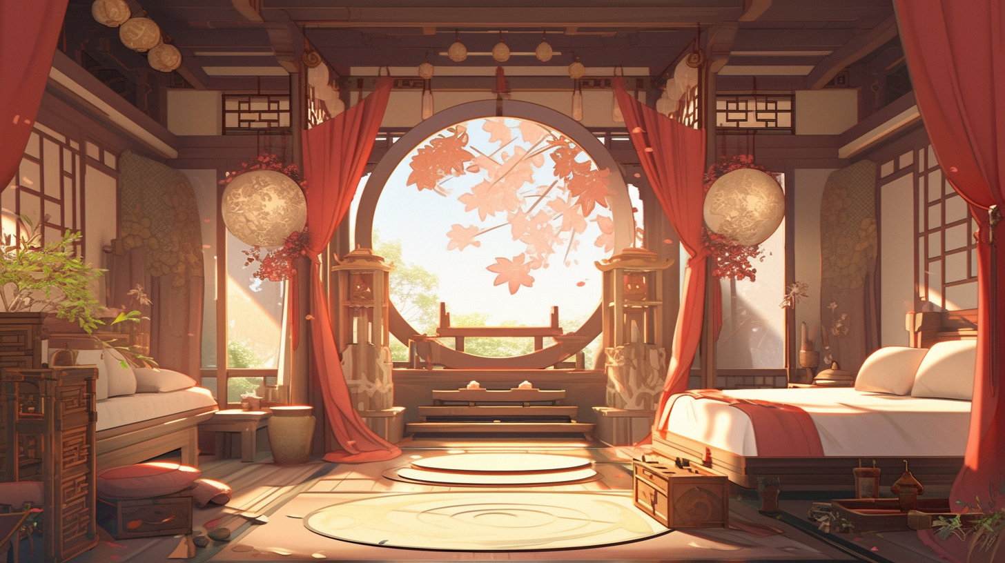 AI绘画仙侠古风背景图片