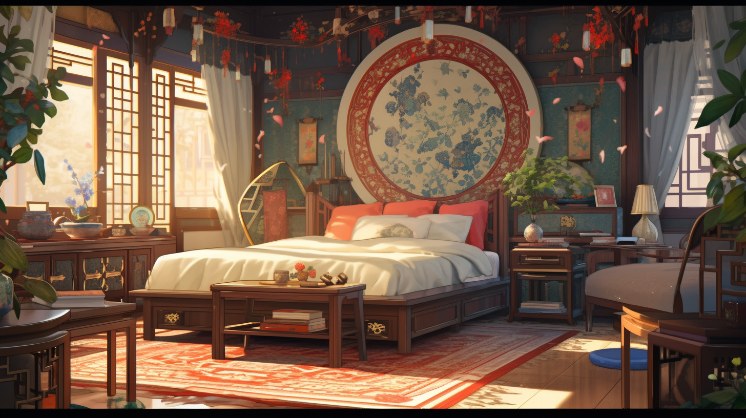 AI绘画仙侠古风背景图片