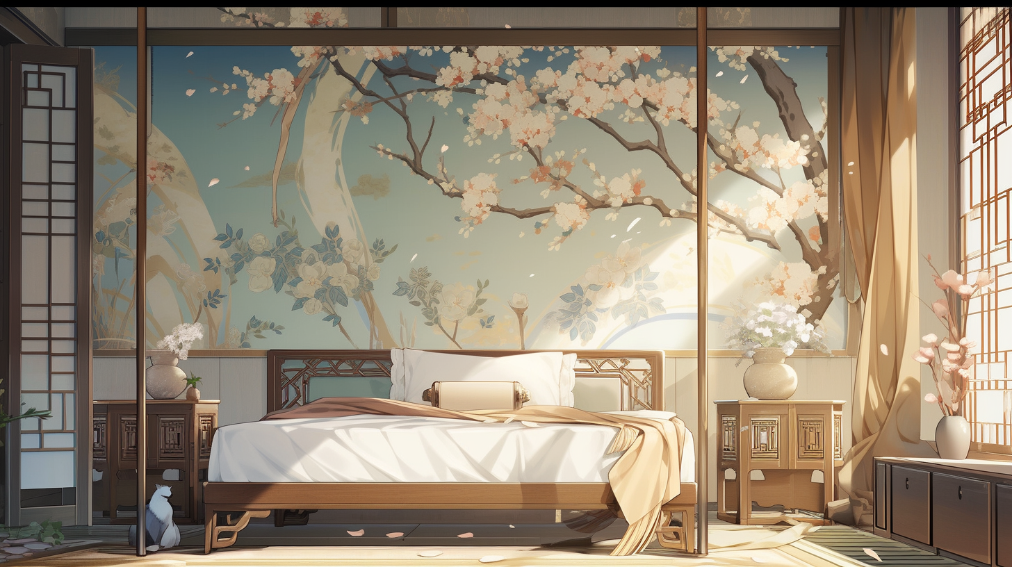 AI绘画仙侠古风背景图片