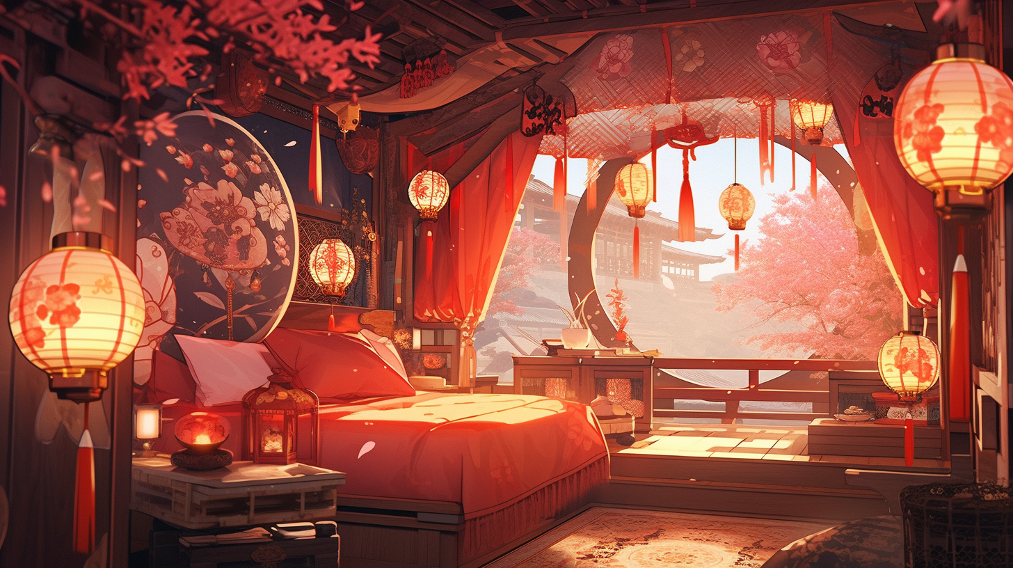 AI绘画仙侠古风背景图片