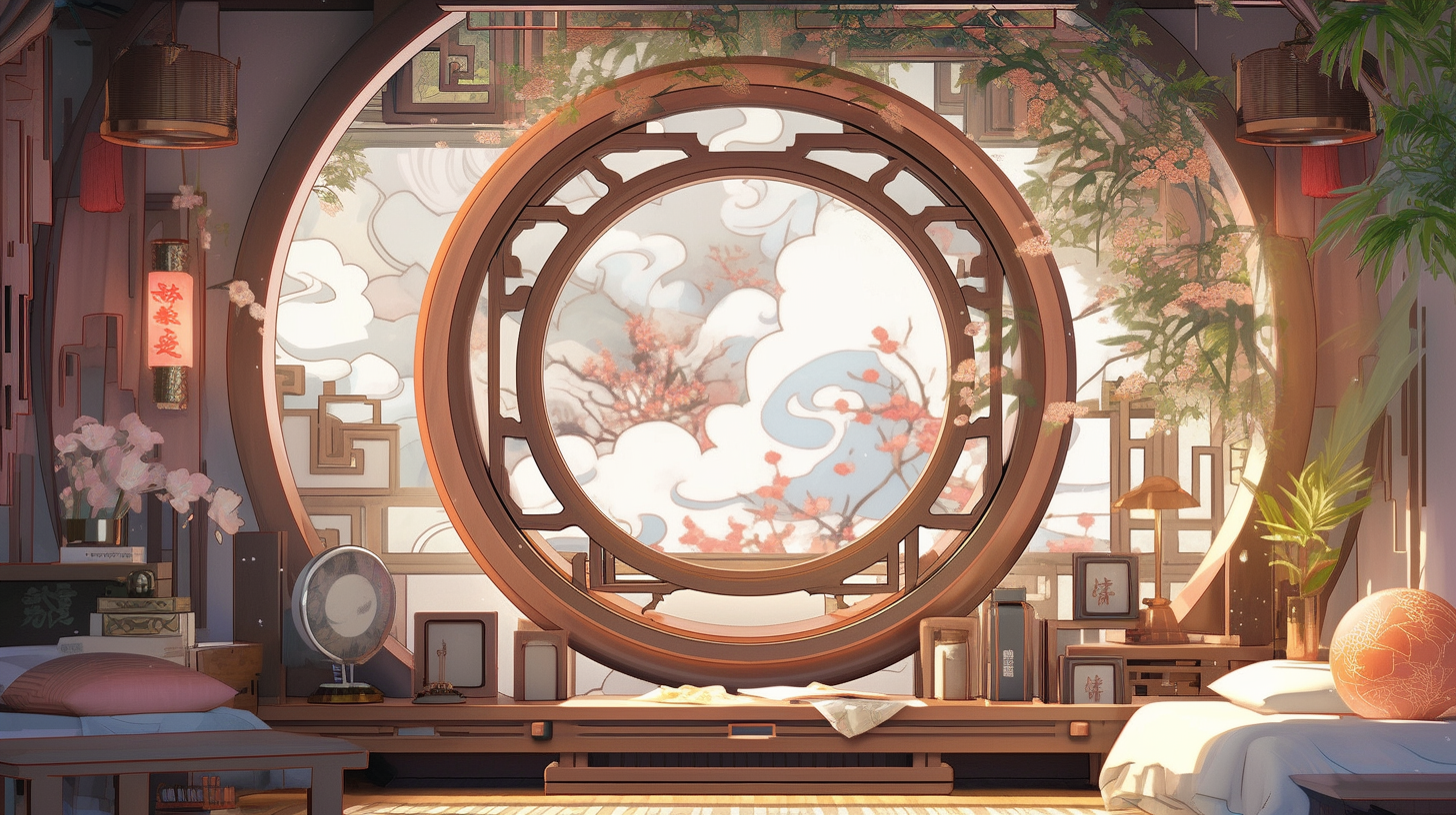 AI绘画仙侠古风背景图片