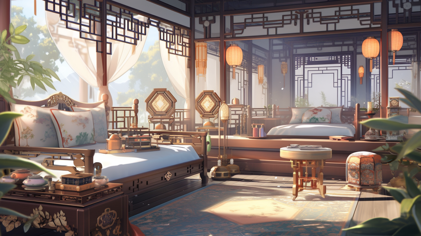 AI生成仙侠古风背景图片免费下载