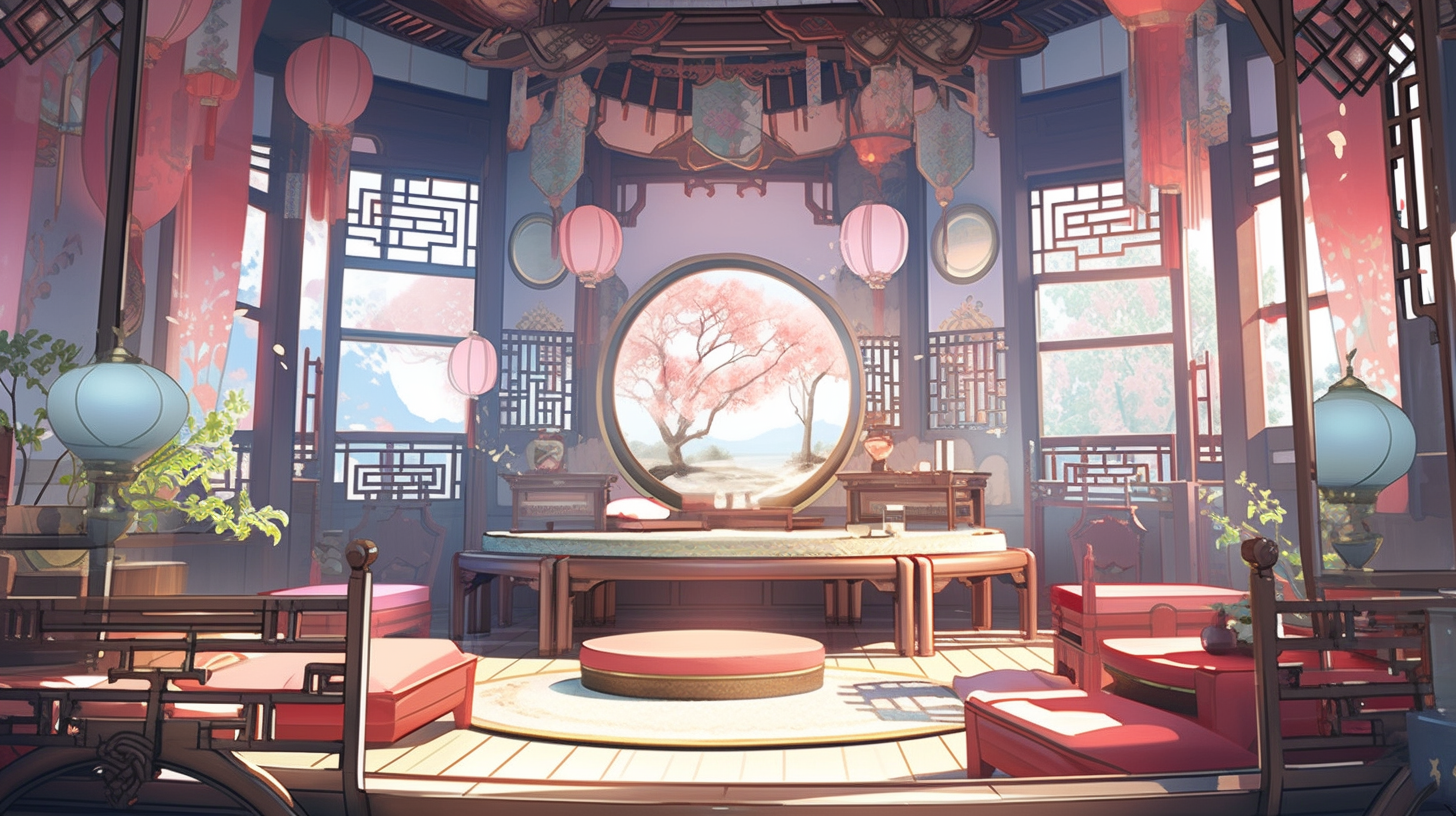 AI绘画仙侠古风背景图片