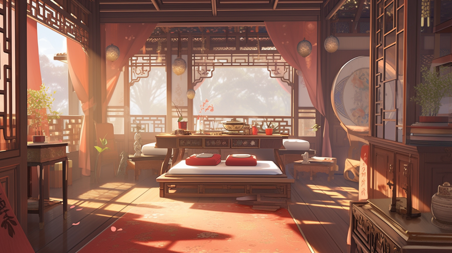 AI生成仙侠古风背景图片免费下载