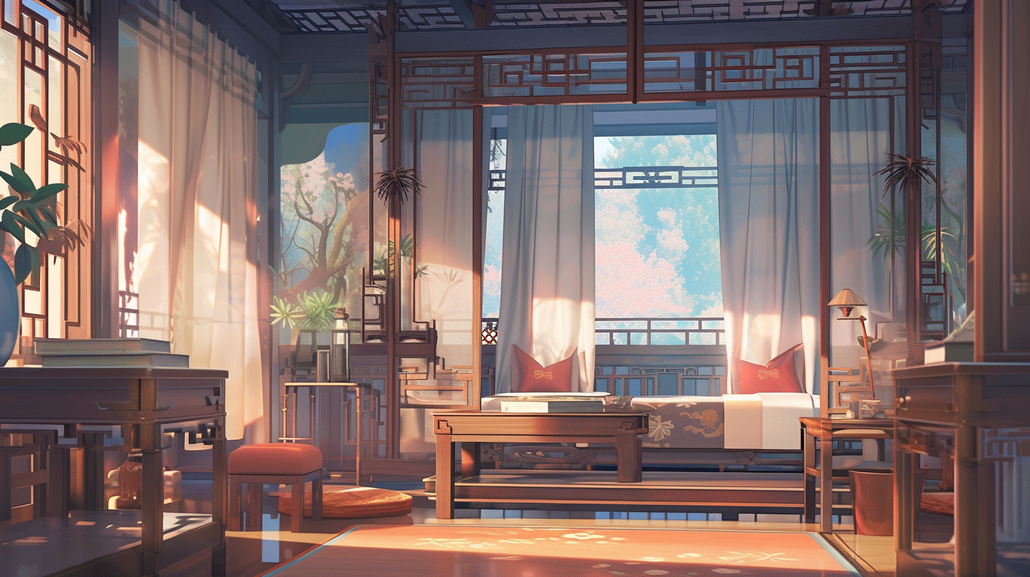 AI绘画仙侠古风背景图片