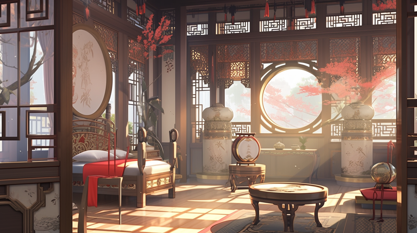 AI绘画仙侠古风背景图片