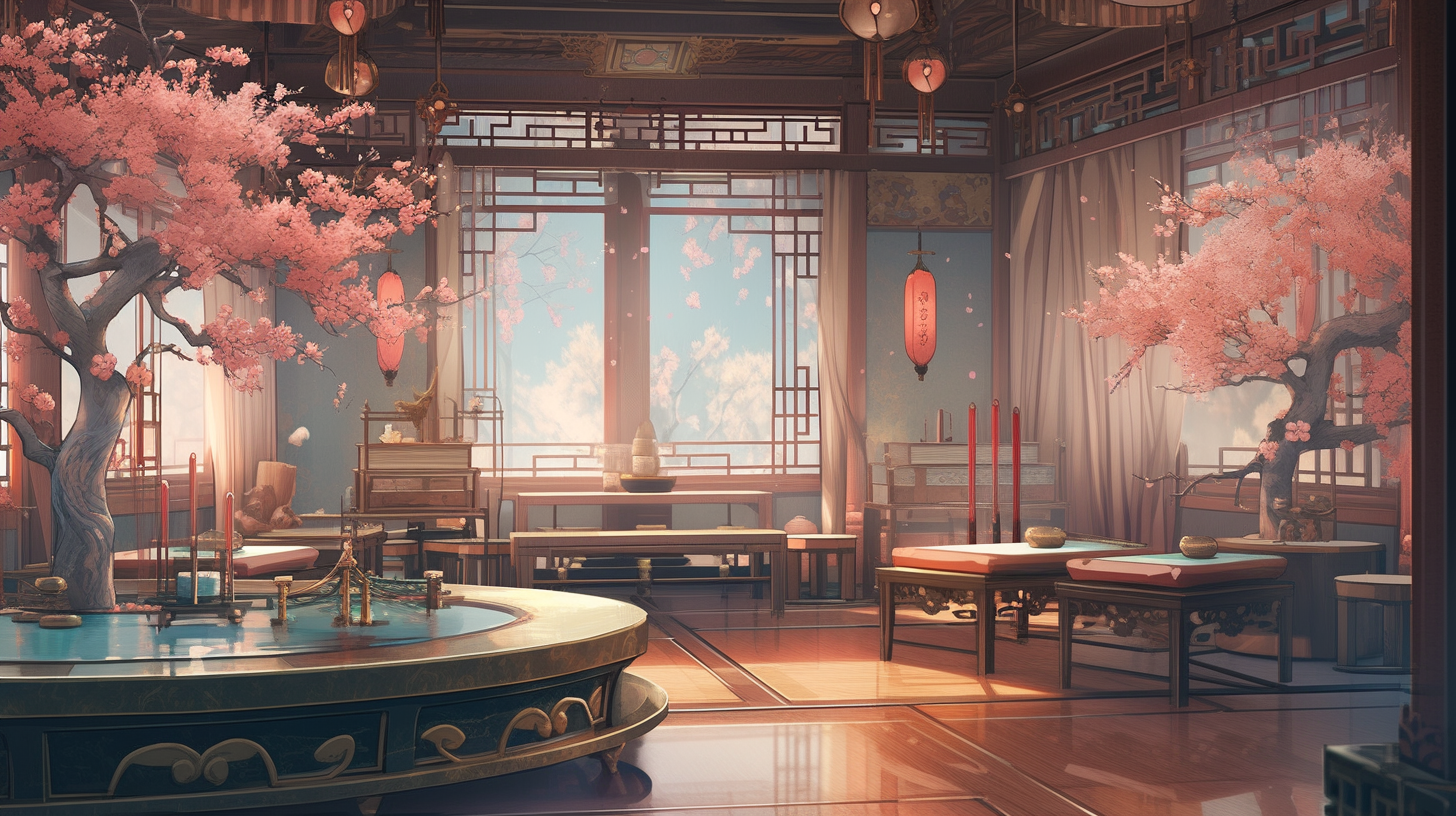 AI生成仙侠古风背景图片免费下载