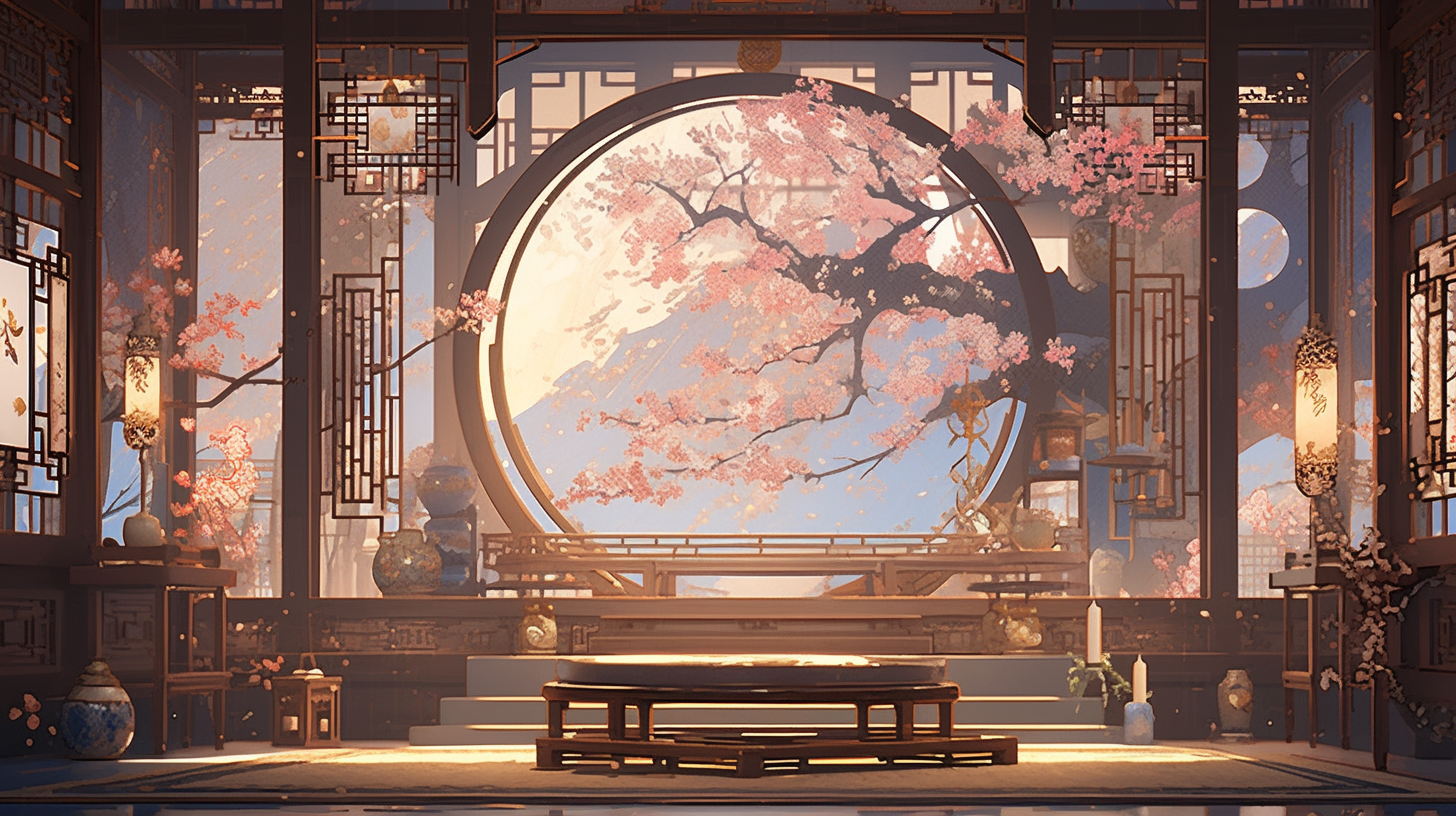 AI生成仙侠古风背景图片免费下载