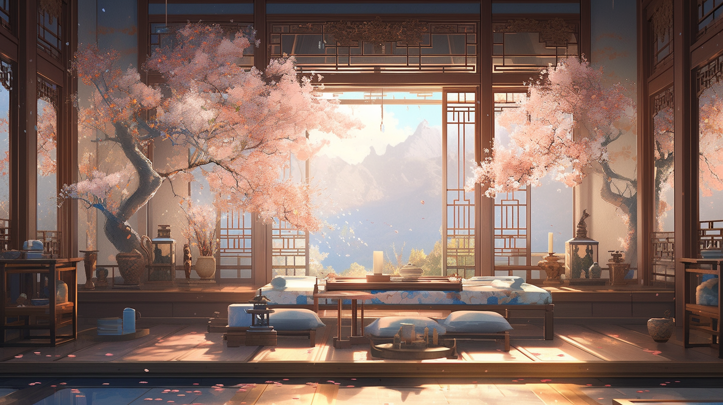 AI生成仙侠古风背景图片免费下载