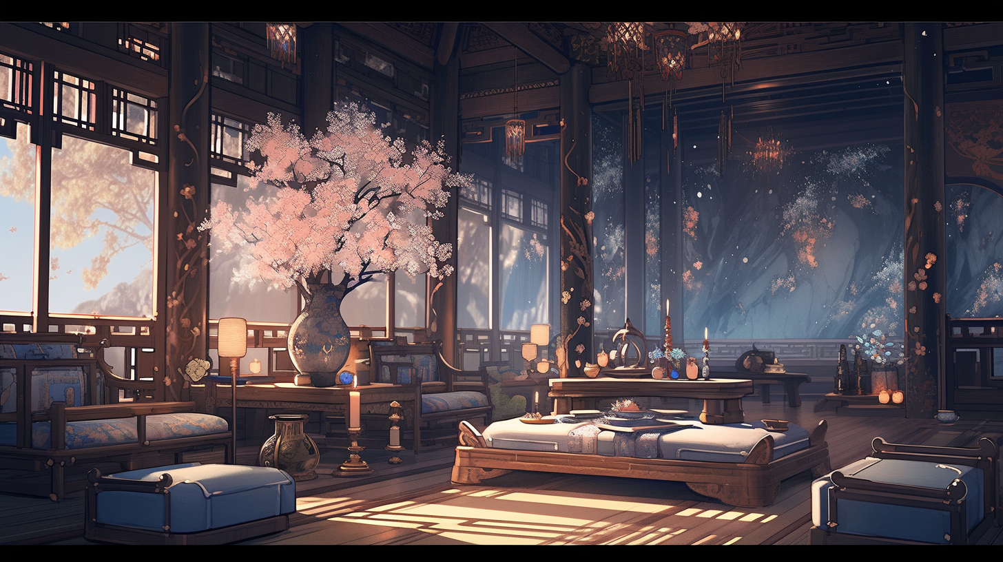 AI生成仙侠古风背景图片免费下载