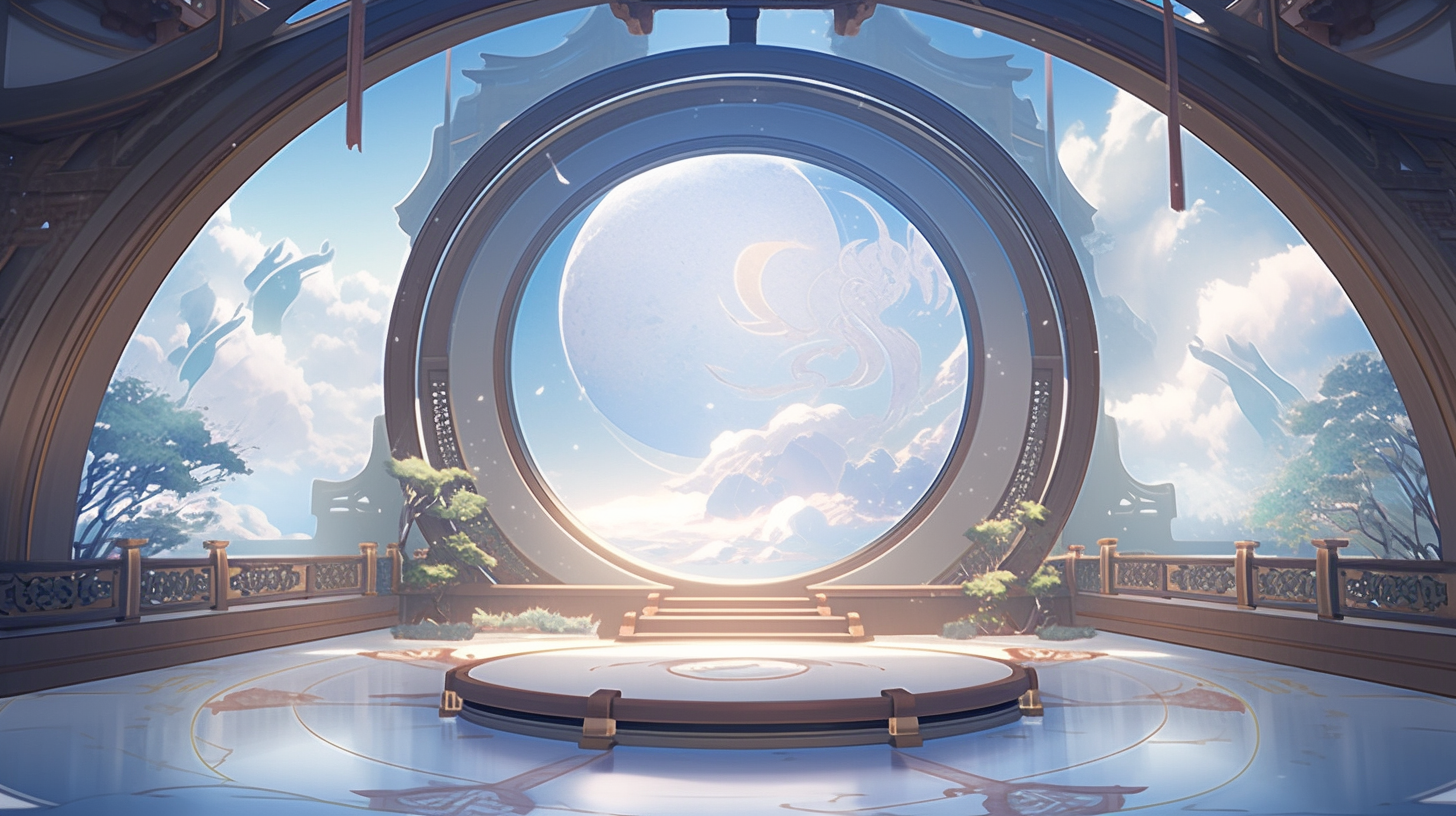 AI绘画仙侠古风背景图片